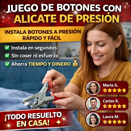 Juego de Botones con Alicate de Presión