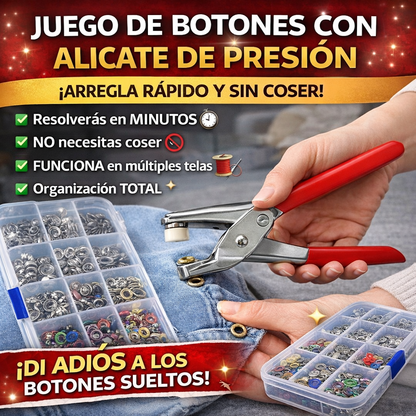 Juego de Botones con Alicate de Presión