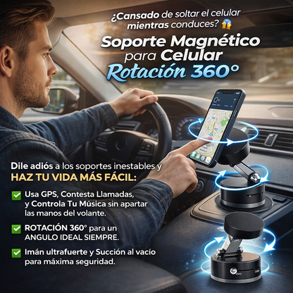 Soporte Magnético para Celular Rotación 360°