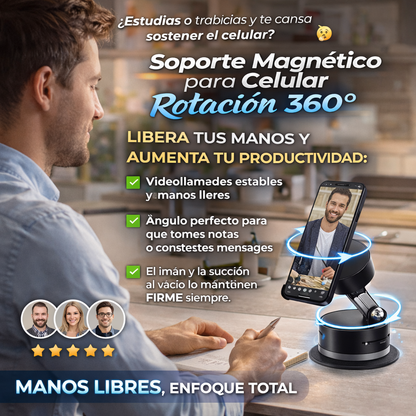 Soporte Magnético para Celular Rotación 360°