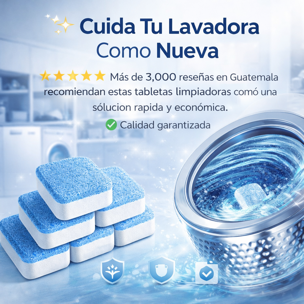 Max Home - Tabletas Limpiadoras de Lavadoras (12 Piezas)